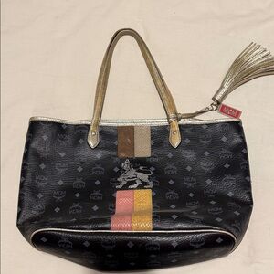 MCM Black Lion Tote